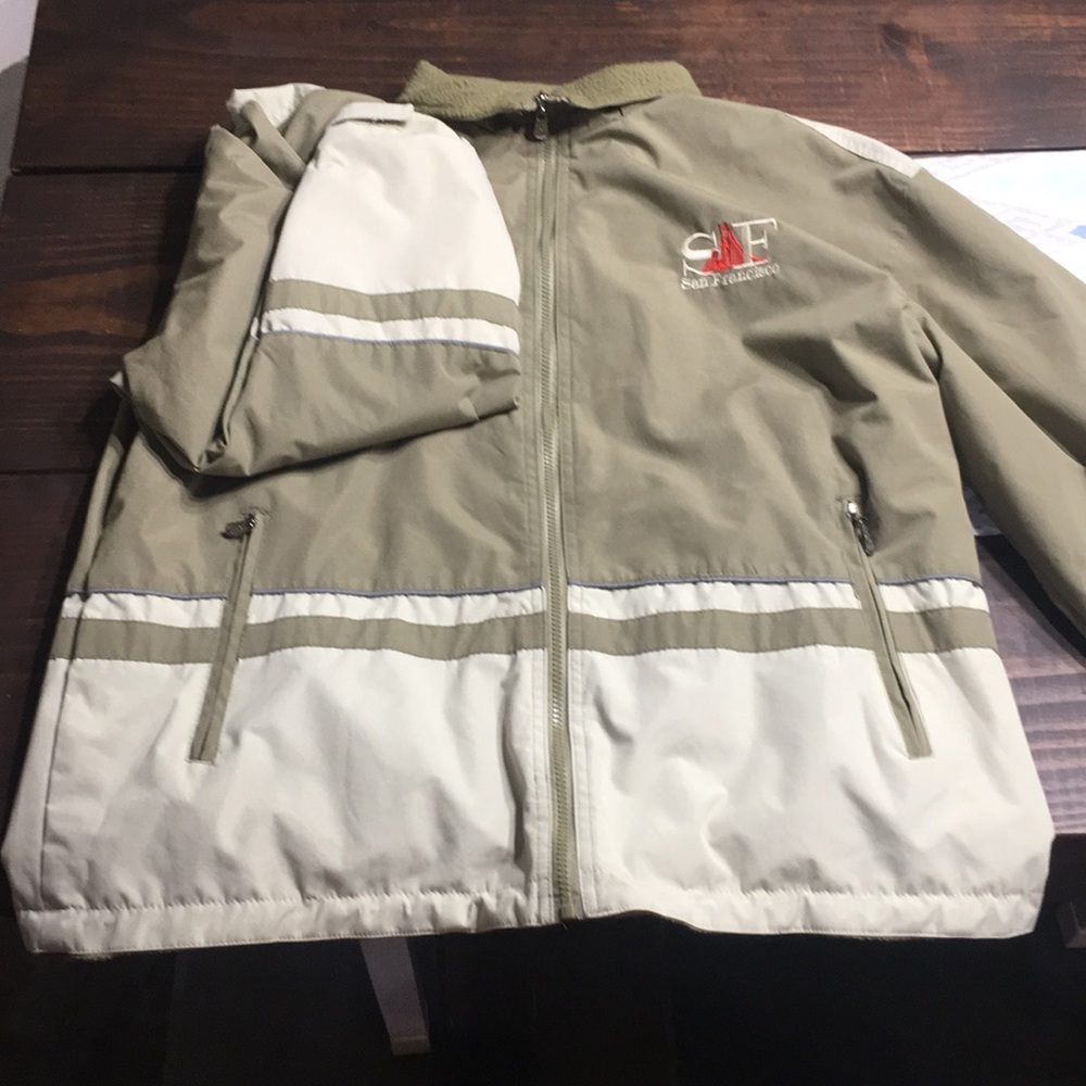 Two tone fleece lined jacket